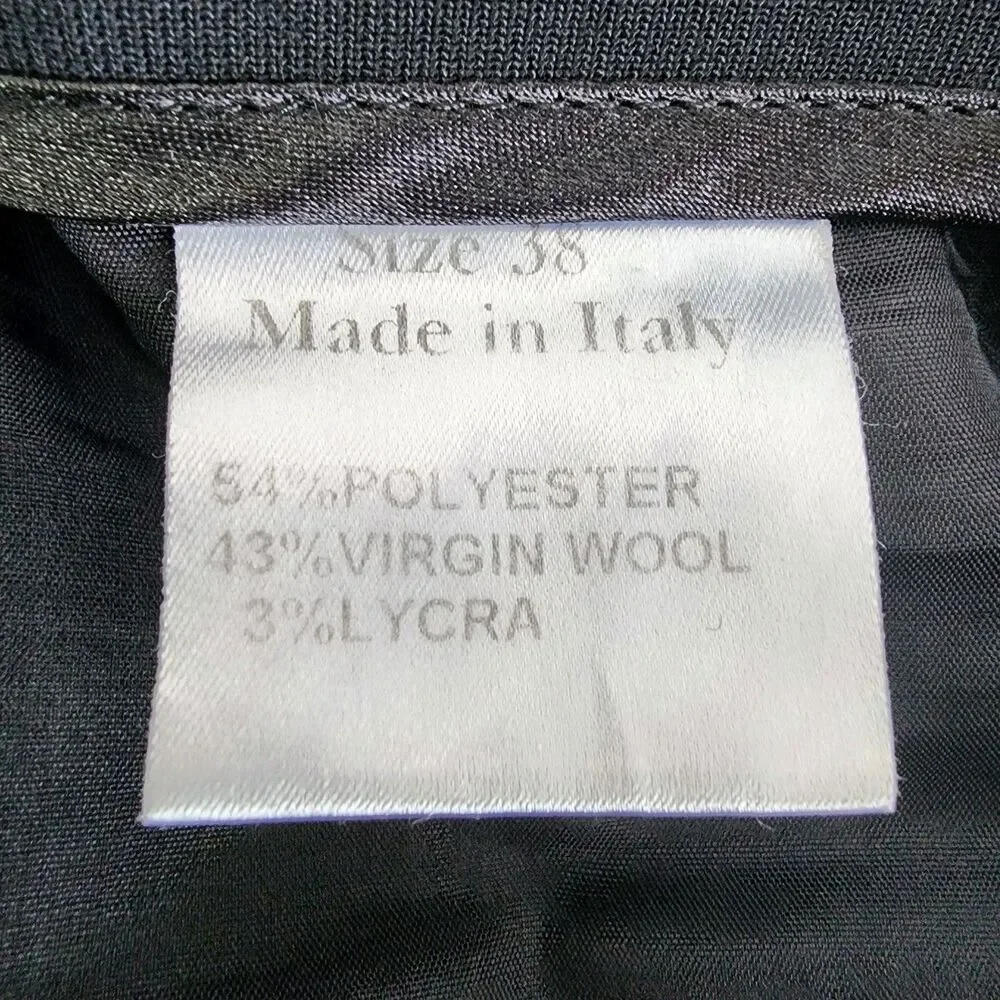 St. Croix Collections Men’s Wool Blend Pants Black Size 38 Made in Italy